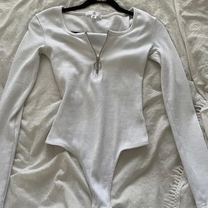 MISSGUIDED Quarter zip bodysuit